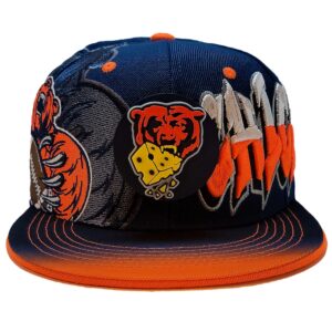 Chicago Bears Snapback Hat – Navy Graffiti