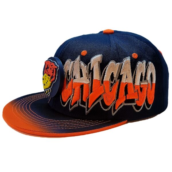 Chicago Bears Snapback Hat – Navy Graffiti - Image 2