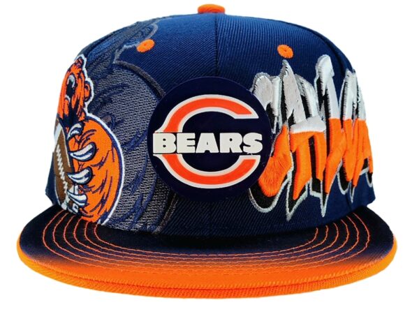 Chicago Bears Snapback Hat – Navy Graffiti