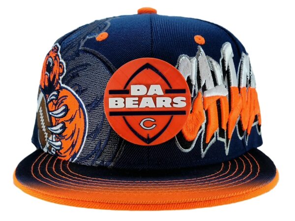 Chicago Bears Snapback Hat – Navy Graffiti - Image 2